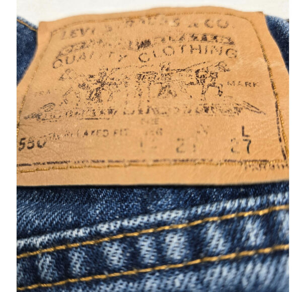 Levi's Vintage 550 Jeans Orange Tab Medium Wash Youth Size Reg 14 USA (23x26.5) - Picture 10 of 10